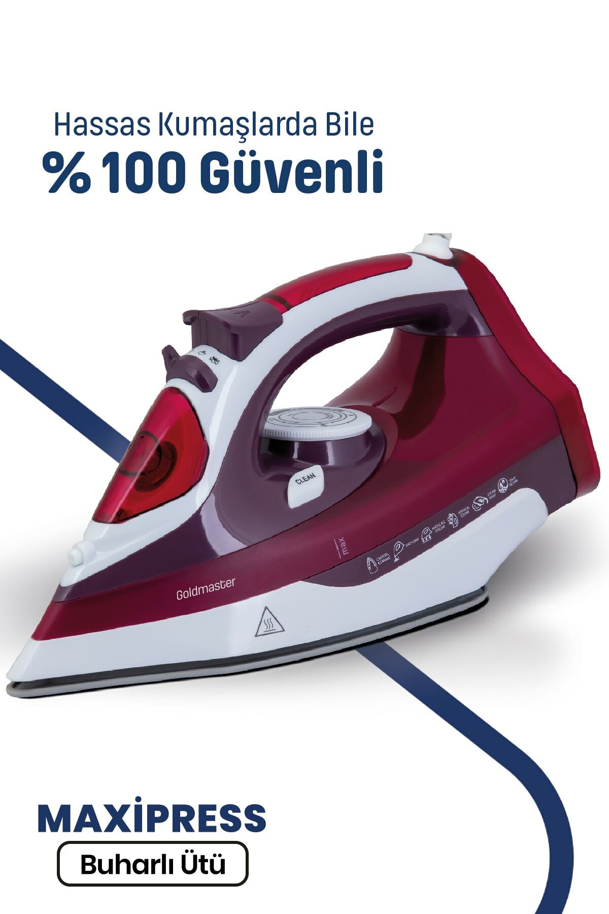 Goldmaster GM-7613K MaxiPress 2200W Buharlı Ütü