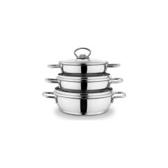 Schafer Cookhaus 6 Parça Çelik Sahan Seti - Gümüş