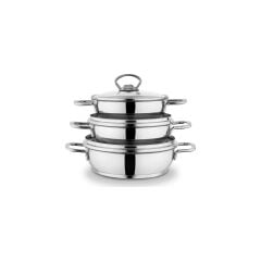 Schafer Cookhaus 6 Parça Çelik Sahan Seti - Gümüş