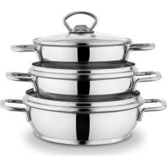 Schafer Cookhaus 6 Parça Çelik Sahan Seti - Gümüş