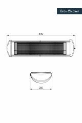 Kumtel EX-25 Ecoray 2500W Infrared Duvar Tipi Isıtıcı