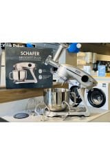 Schafer NeoCast Plus Kıyma Aparatlı Dijital Döküm Stand Mikser 6L-Gümüş