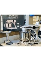Schafer NeoCast Plus Kıyma Aparatlı Dijital Döküm Stand Mikser 6L-Gümüş