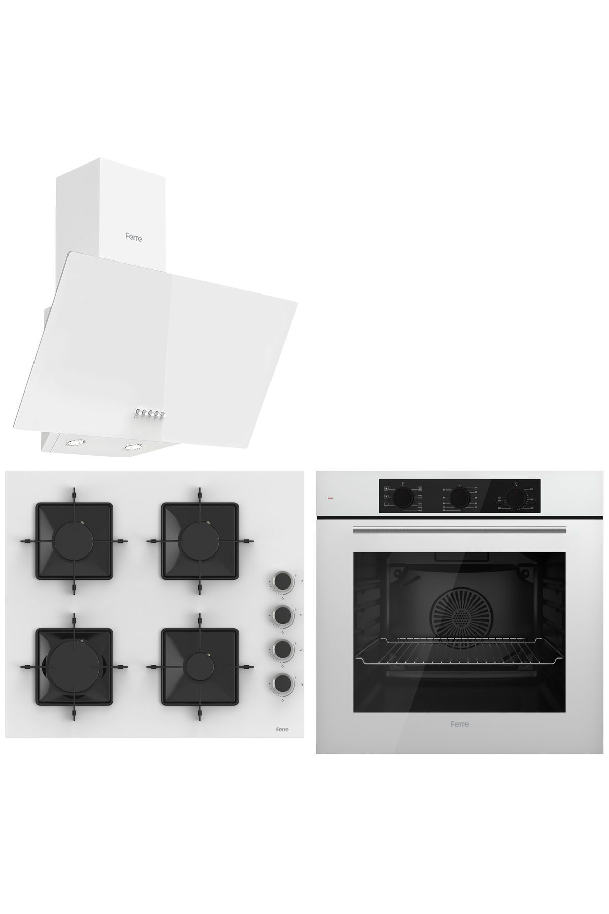 FERRE ANKASTRE SET (QBL62CB-SS206-D087) BEYAZ