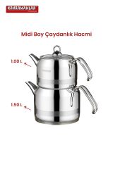 KAHRAMANLAR MİDİ ENZA METAL ÇAYDANLIK 1021-P