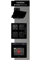WOOX ANKASTRE 3'LÜ SET SİYAH