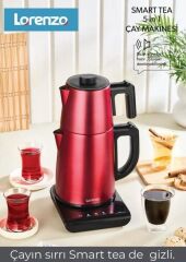 LORENZO SMART TEA 5 in 1 KONUŞAN ÇAY MAKİNESİ KIRMIZI
