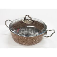 Remetta Granit Silver 26 Tekli Karnıyarık Tencere-Kahverengi