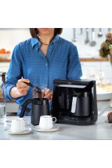 SCHAFER 40 YIL ÇİFT CEVZE TÜRK KAHVE MAKİNESİ (SİYAH)