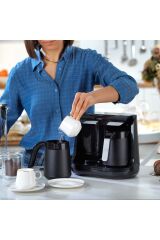 SCHAFER 40 YIL ÇİFT CEVZE TÜRK KAHVE MAKİNESİ (SİYAH)