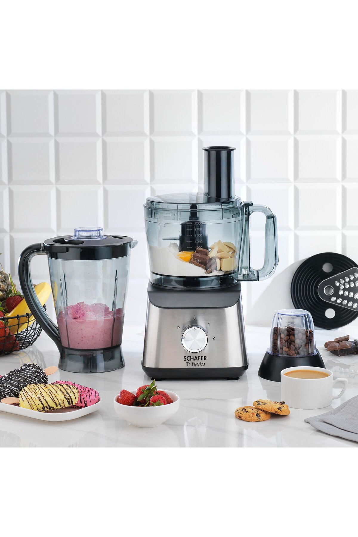 SCHAFER TRİFECTA  ÇOK AMAÇLI MUTFAK ROBOTU (İNOX)