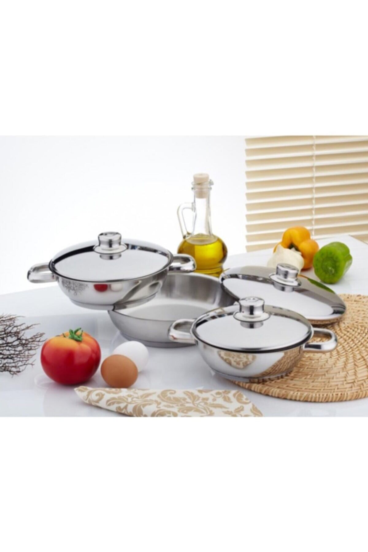 Gülsan Omlet Çelik Kapak Set