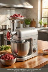 LORENZO MULTICHEF 3 İN 1 HAMUR YOĞURMA BLENDER ET KIYMA MAKİNESİ SİLVER