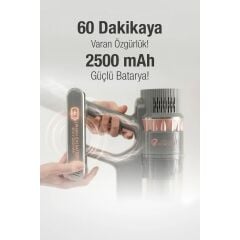 FANTOM P2050 ANTRASİT QUANTUM ŞARJLI ELEKTRİKLİ SÜPÜRGE