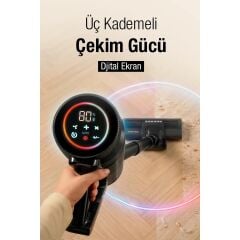 FANTOM P2050 SİYAH QUANTUM ŞARJLI ELEKTRİKLİ SÜPÜRGE