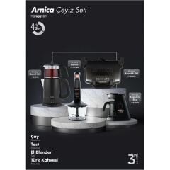 ARNİCA 4'LÜ SİYAH İNCİ PLUS ÇEYİZ SETİ ST90029