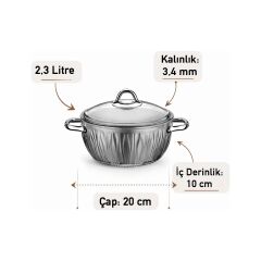 FALEZ MARKİZ 7 PARÇA TENCERE SET GRİ