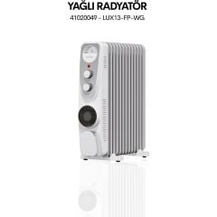 LUXELL LUX13-FP-WG BEYAZ GRİ 13 DİLİM RADYATÖR