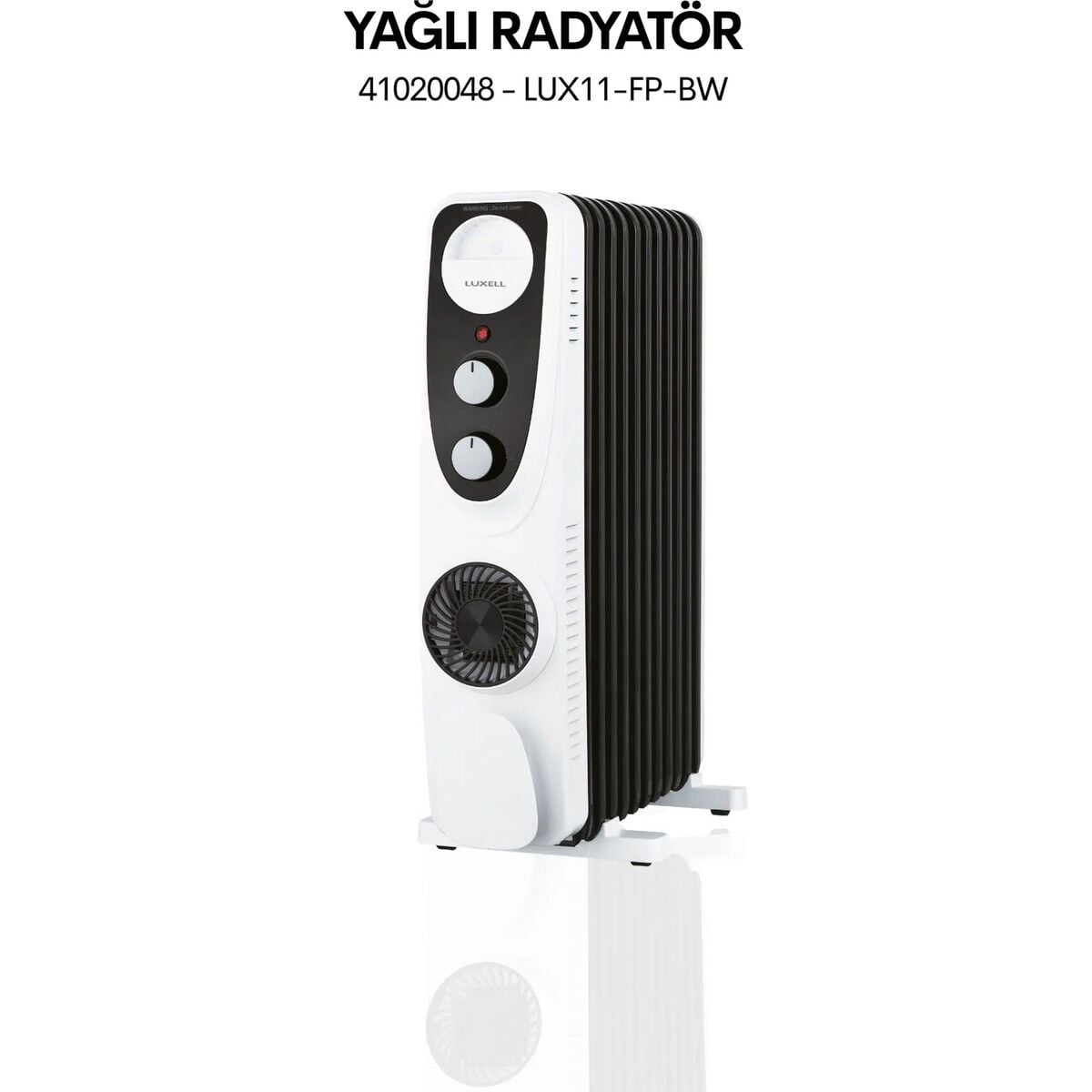 LUXELL LUX11-FB-BW SİYAH BEYAZ 11 DİLİM YAĞLI RADYATÖR