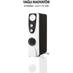 LUXELL LUX11-FB-BW SİYAH BEYAZ 11 DİLİM YAĞLI RADYATÖR