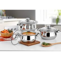 Gülsan Güveç Cam Kapaklı Çakır Set-6PRÇ