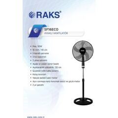 Raks SF 16 Eco Ayaklı Vantilatör