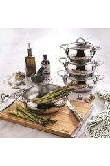 Schafer Cookhaus Çelik Tencere Seti 8 Parça Inox