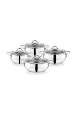 Schafer Cookhaus Çelik Tencere Seti 8 Parça Inox